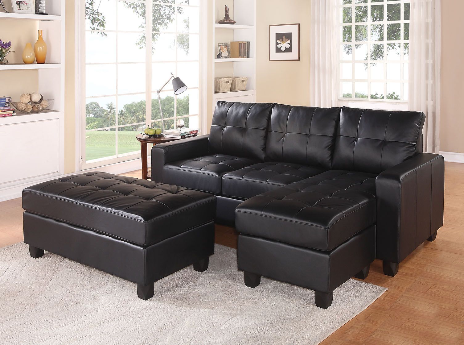 ACME The Lyssa Reversible Sectional Collection features a Modern-Contemporary look, ideal for those wanting a cozy but sleek furniture piece to add to their living room. | Meri Furniture