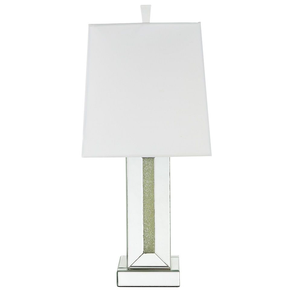 ACME Noralie - Table Lamp - Mirrored & Faux Stones - 32" | Meri Furniture