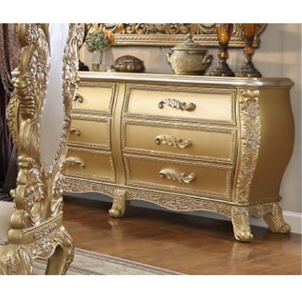 ACME Cabriole - Server - Gold Finish | Meri Furniture