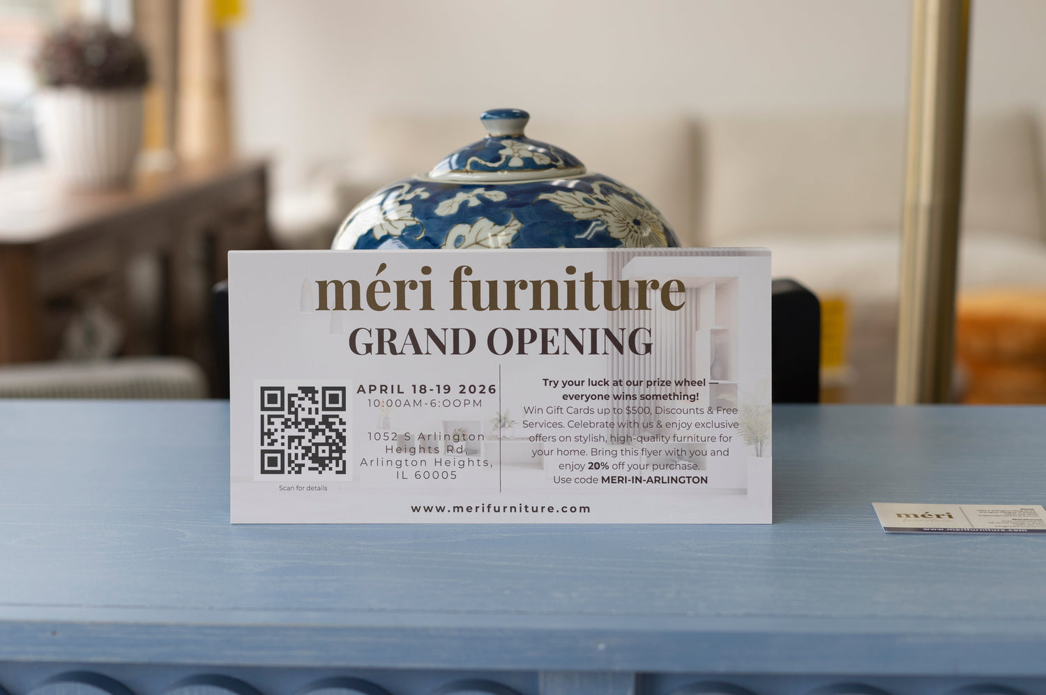 Meri Furniture Arlington Heights Store Grand Opening Event Flow