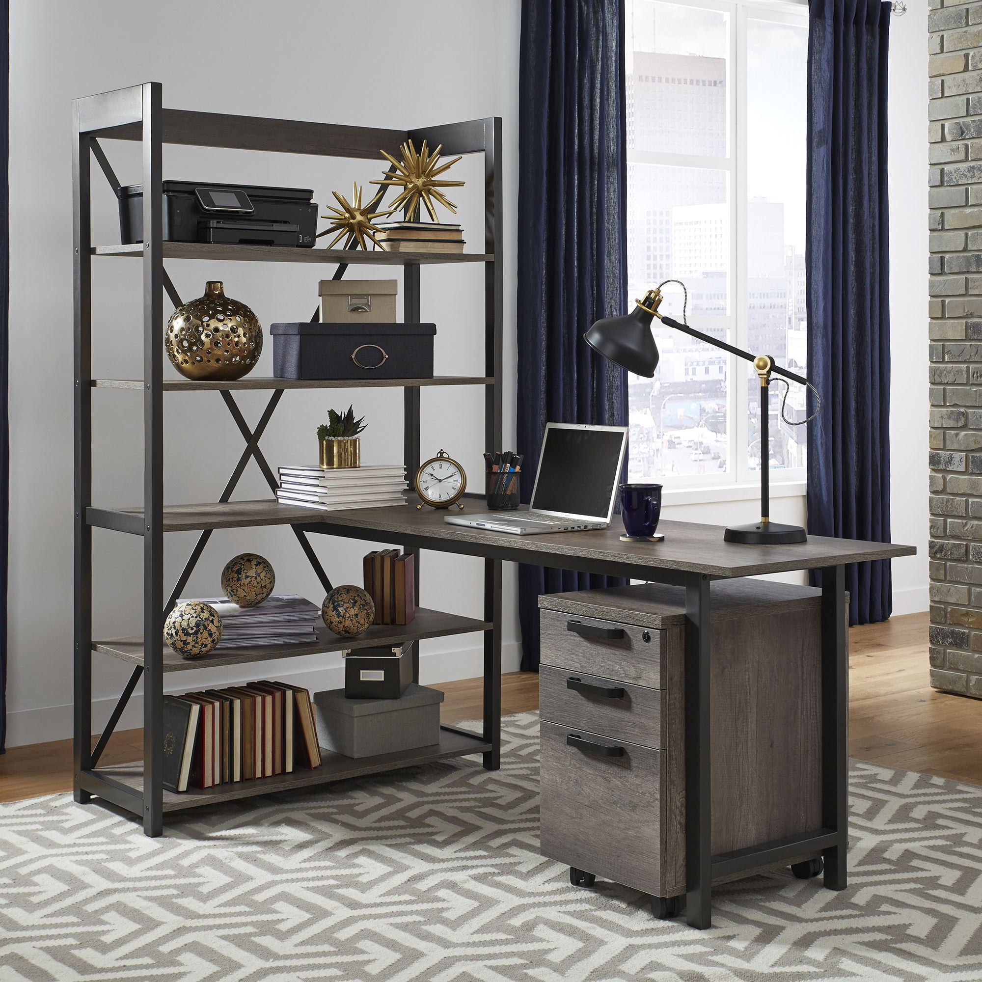 Liberty Furniture Tanners Creek - File Cabinet - Dark Gray | Meri Furniture