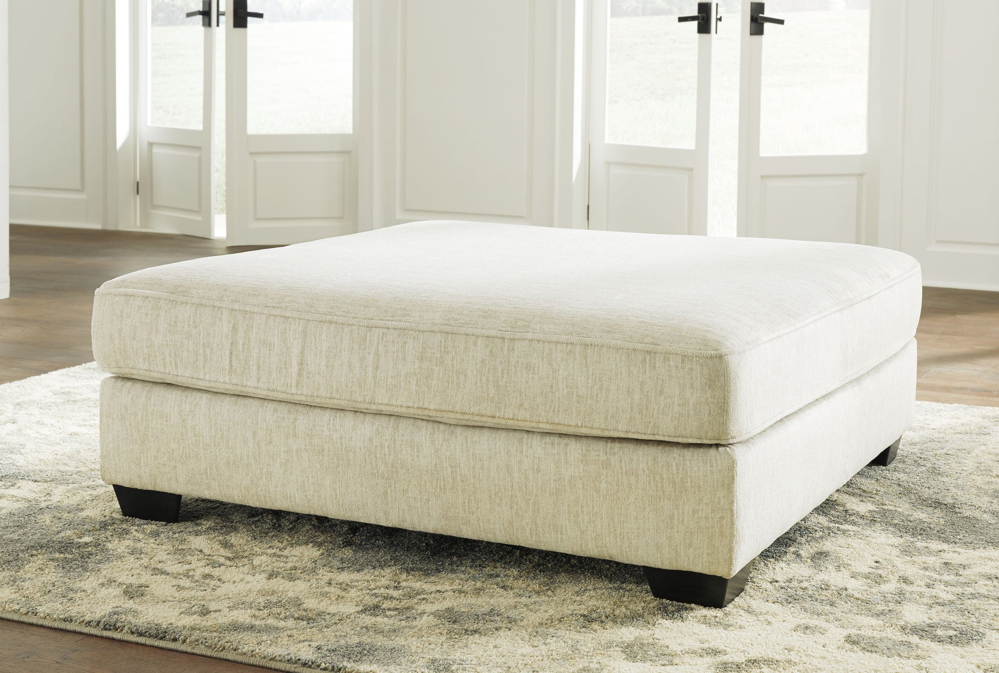 Ashley Furniture Rawcliffe - Parchment - Oversized Accent Ottoman | Meri Furniture