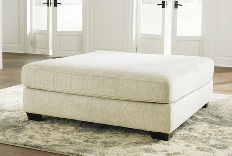 Ashley Furniture Rawcliffe - Parchment - Oversized Accent Ottoman | Meri Furniture