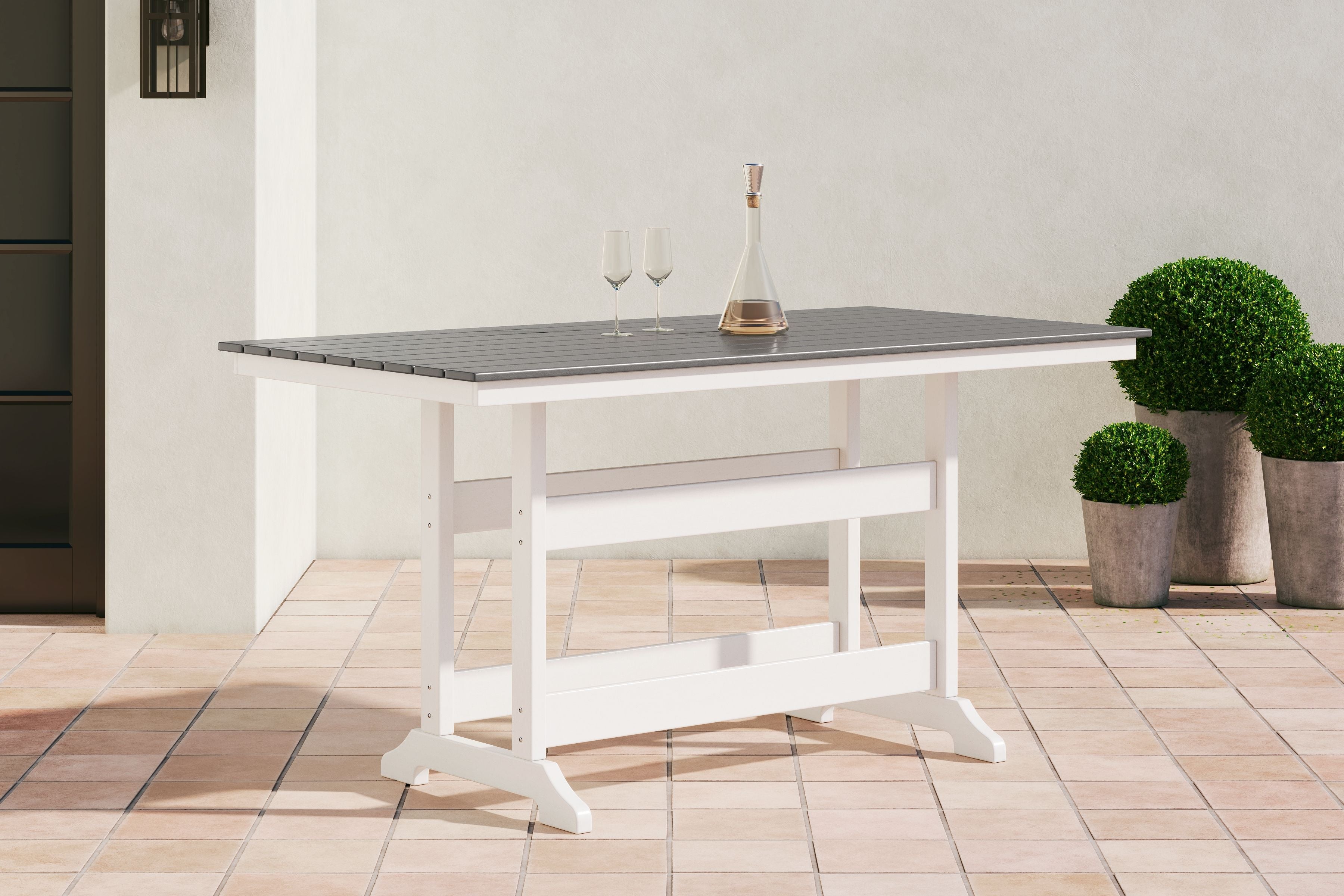 Signature Design by Ashley® Transville - Counter Table W/Umb Opt | Meri Furniture