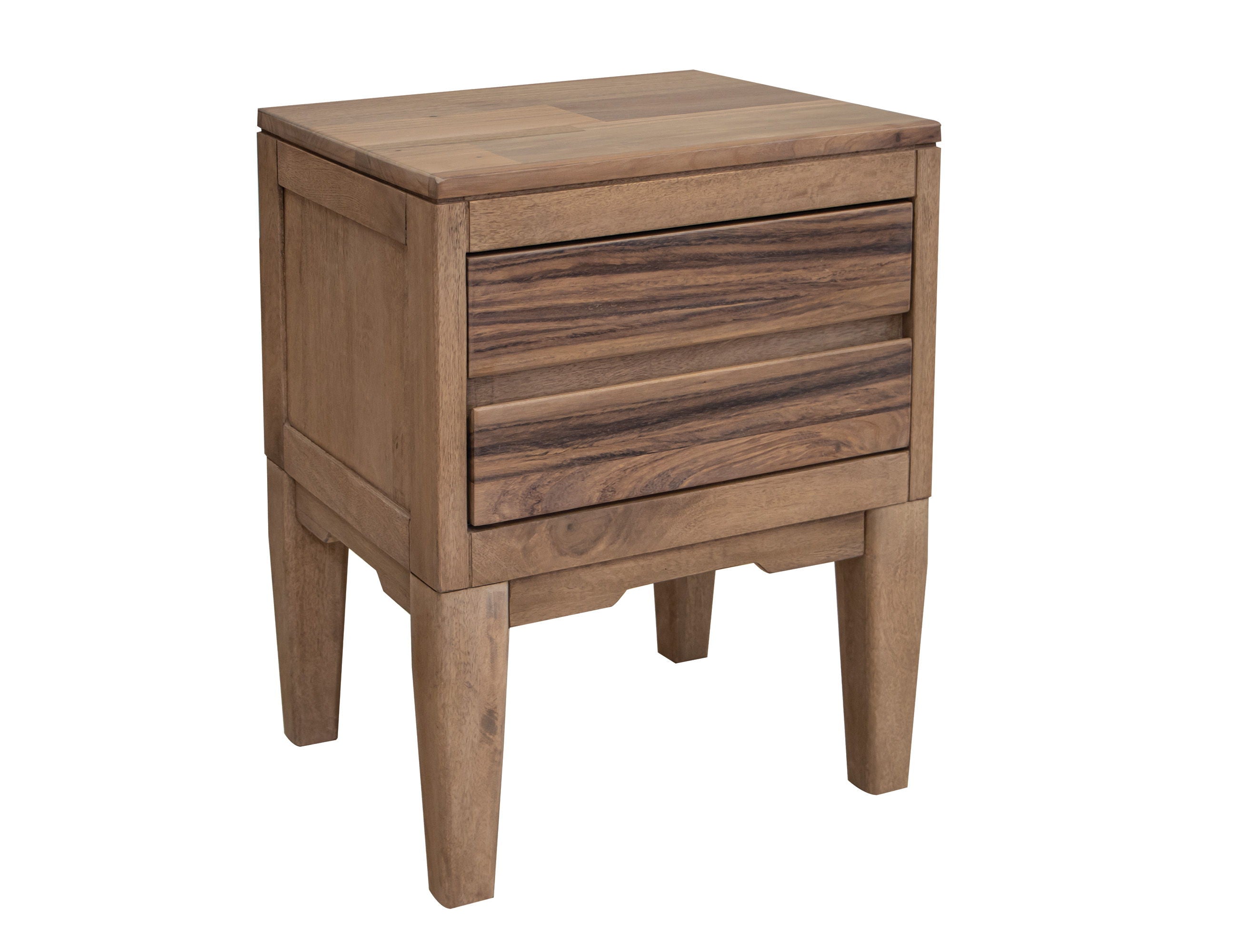 International Furniture Direct Parota Nova - Nightstand - Brown Cappuccino | Meri Furniture