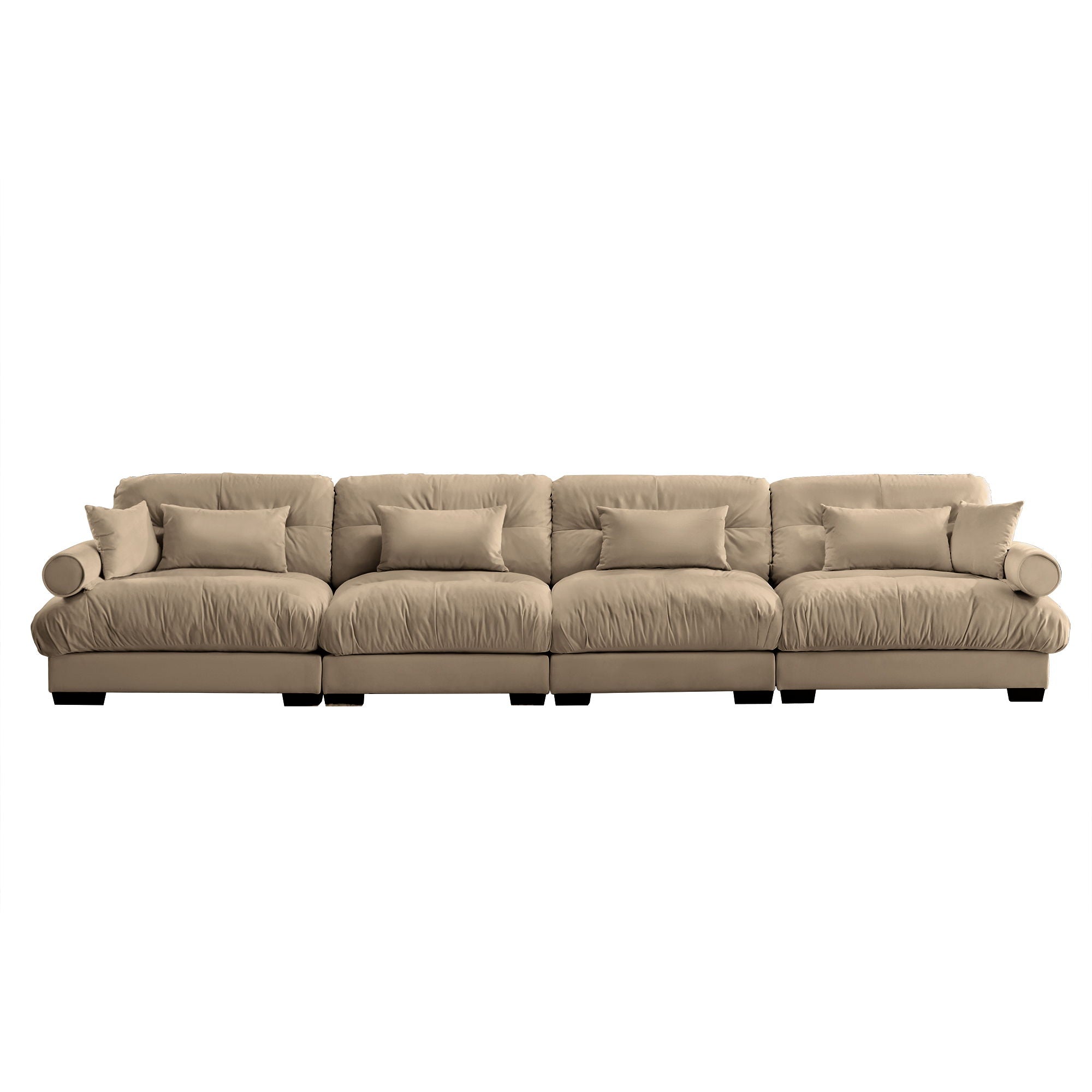 Super Comfort Oversized Modular Velvet Sectional Sofa, Deep Seat Convertible L Shaped Couch