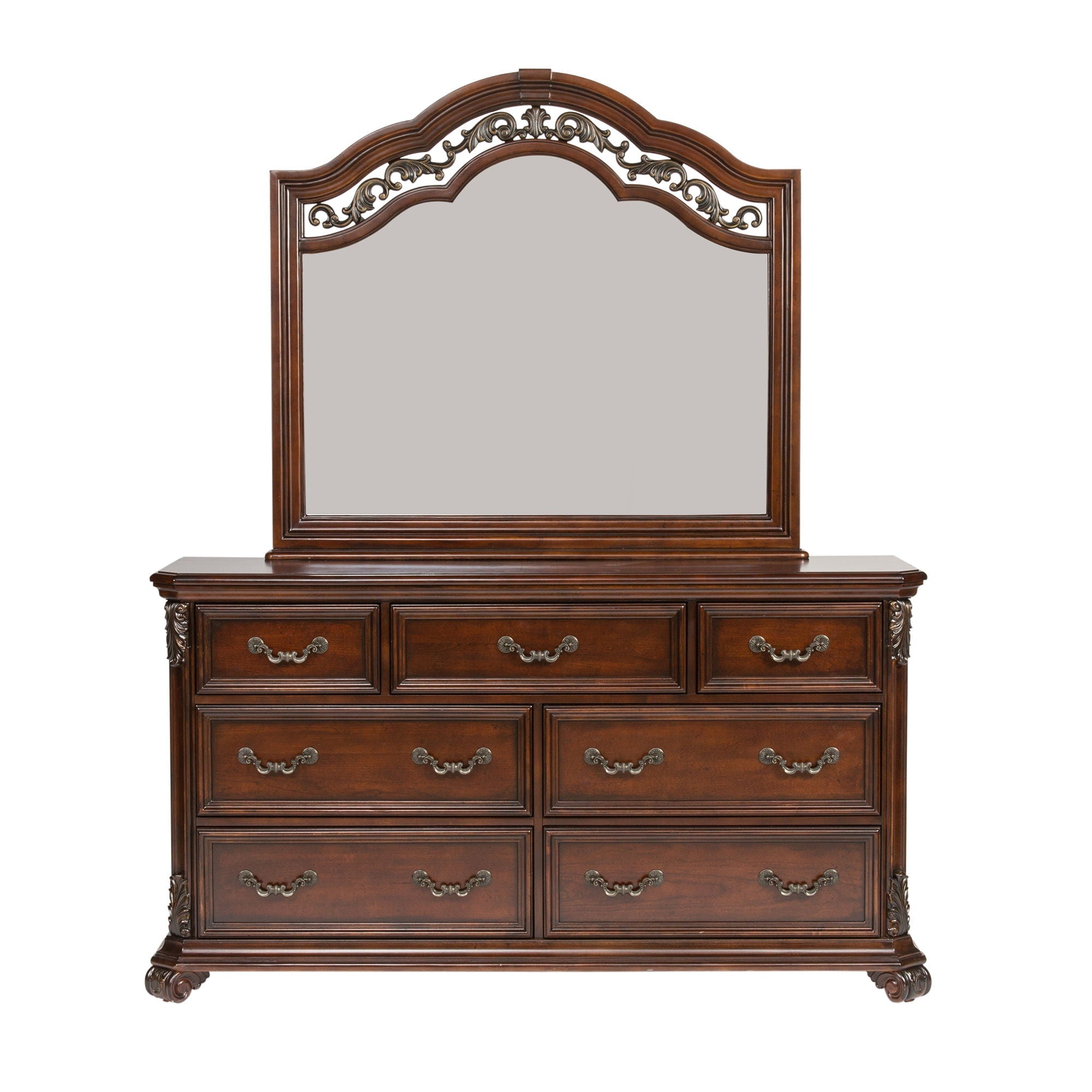 Liberty Furniture Messina Estates - Dresser & Mirror - Dark Brown | Meri Furniture