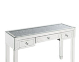 Noralie - Writing Desk - Mirrored & Faux Diamonds - 32"