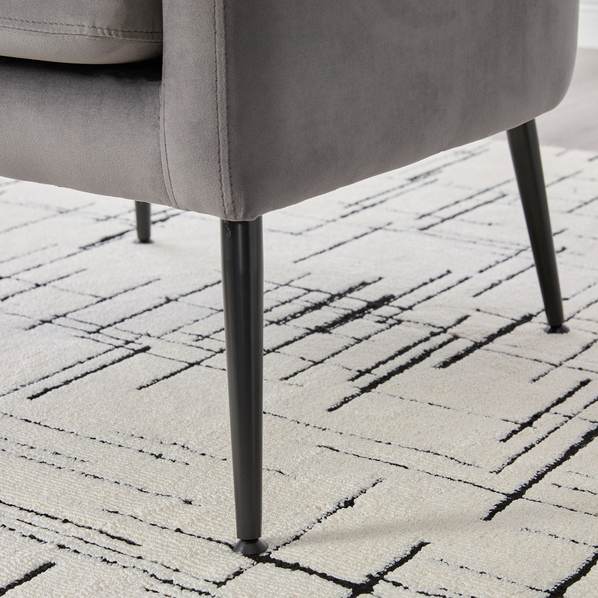 Open Back Accent Chair, Round Sofa Lounge Armchair