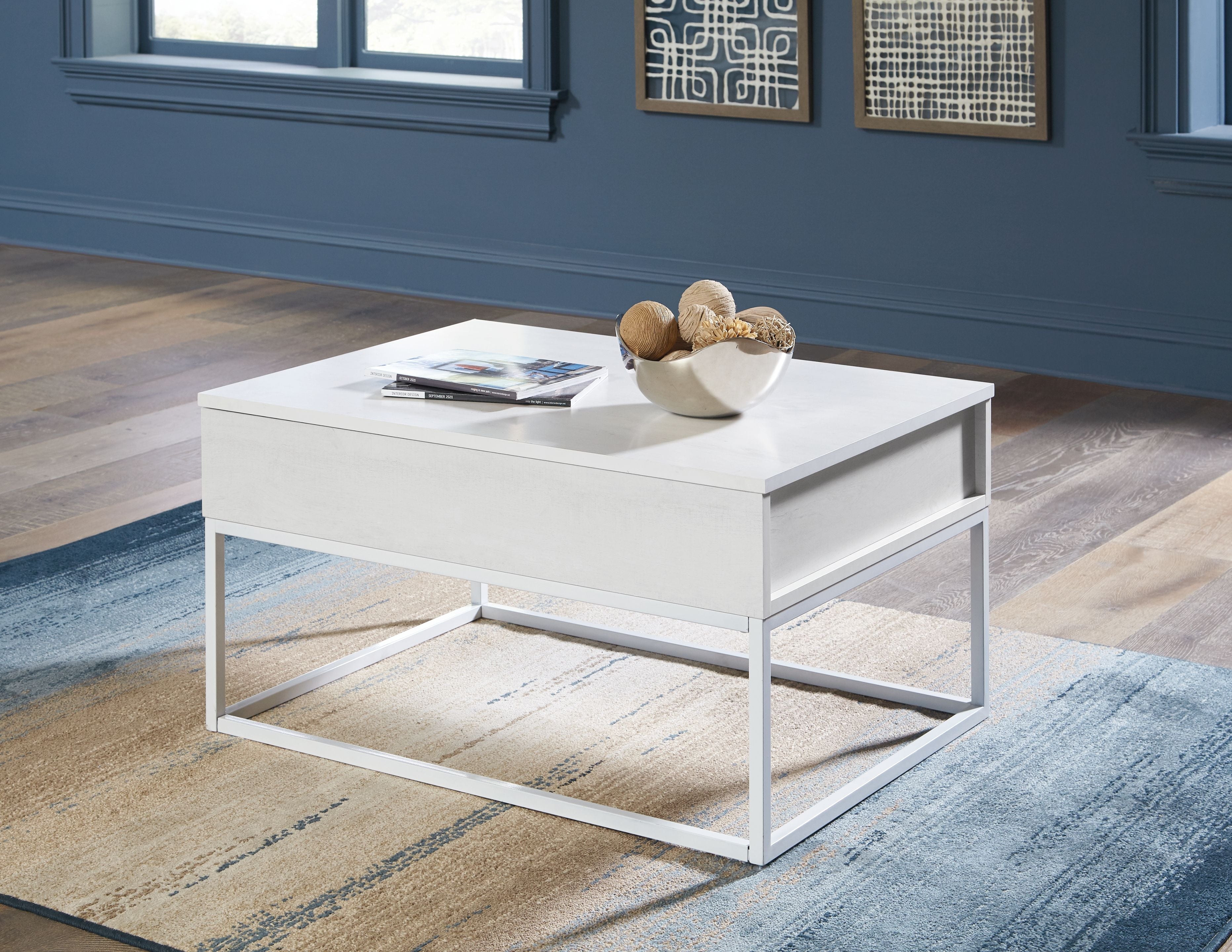 Signature Design by Ashley® Deznee - White - Lift Top Cocktail Table | Meri Furniture