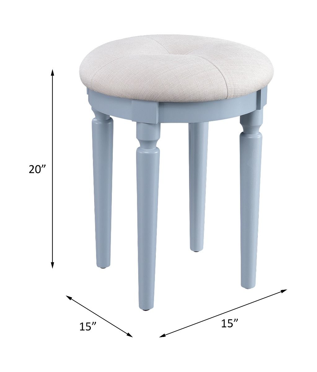 Rabila - Vanity Set - Cream Fabric & Gray