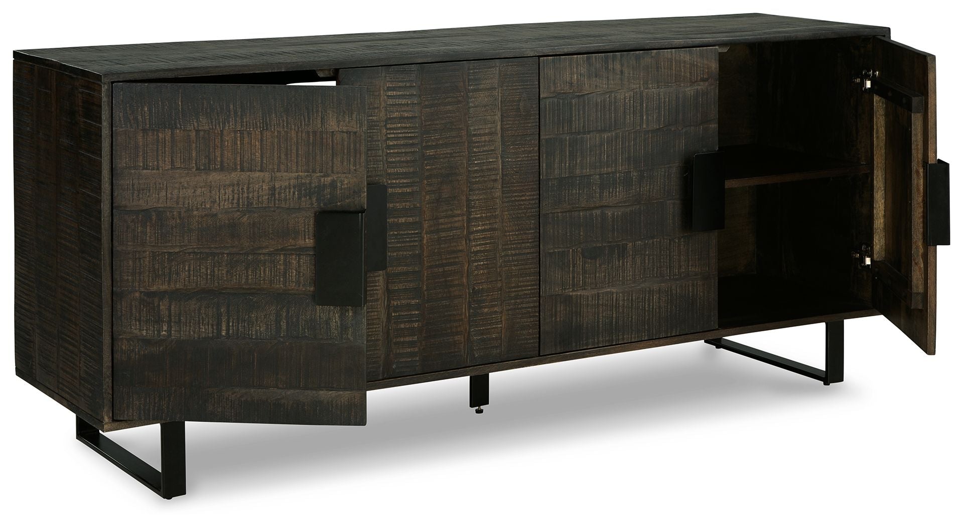 Signature Design by Ashley® Kevmart - Grayish Brown / Black - Accent Cabinet | Meri Furniture