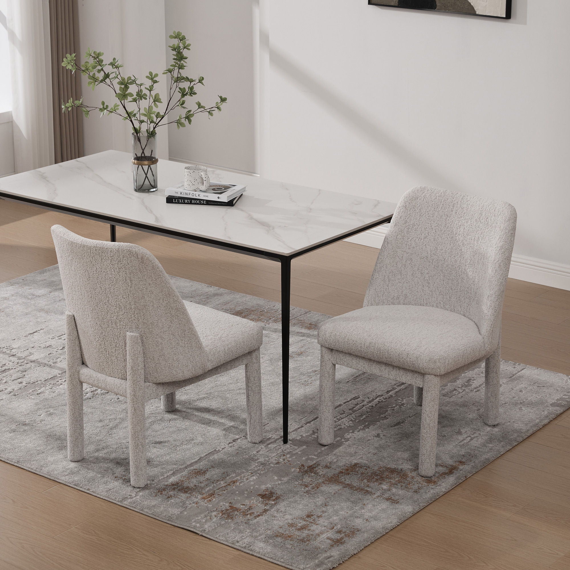 Wide Minimalist Dining Chair