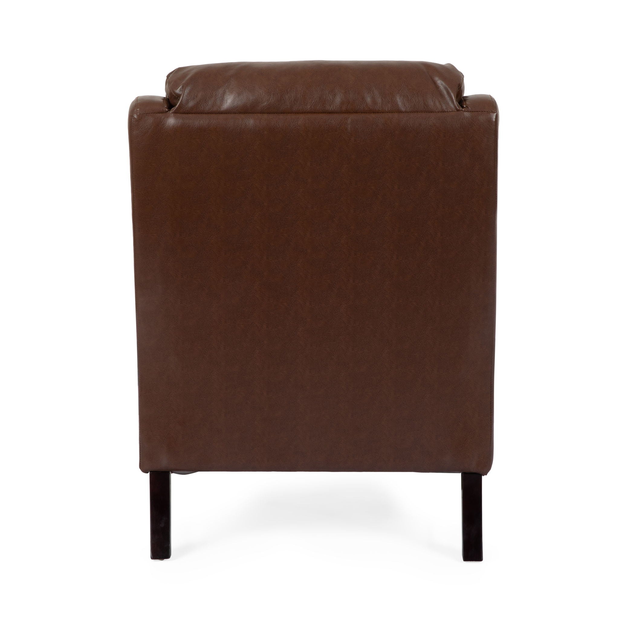 Contemporary Club Chair With Upholstered Fabric And Rubberwood Legs