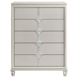 Olivia - 5-Drawer Bedroom Chest Of Drawers - Pearl White