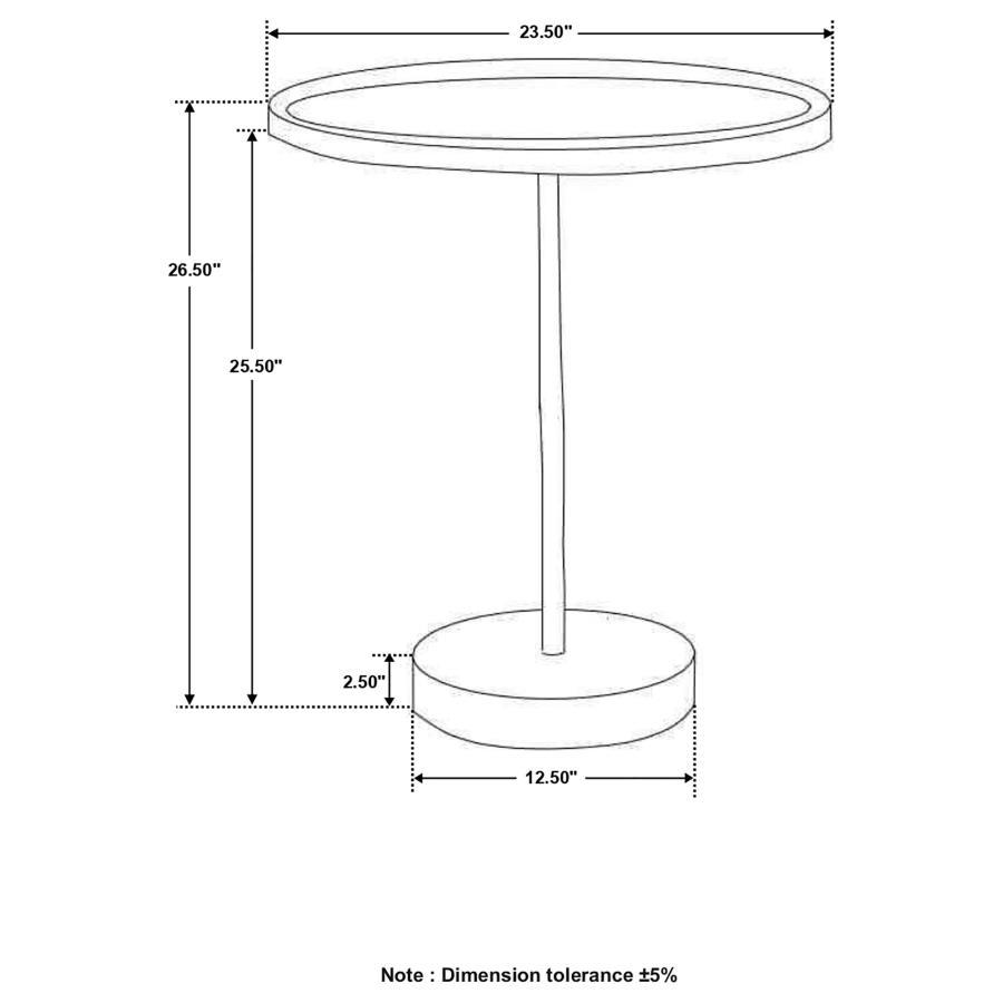 Coaster Fine Furniture Ginevra - Round Marble Base Accent Table | Meri Furniture