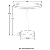 Coaster Fine Furniture Ginevra - Round Marble Base Accent Table | Meri Furniture