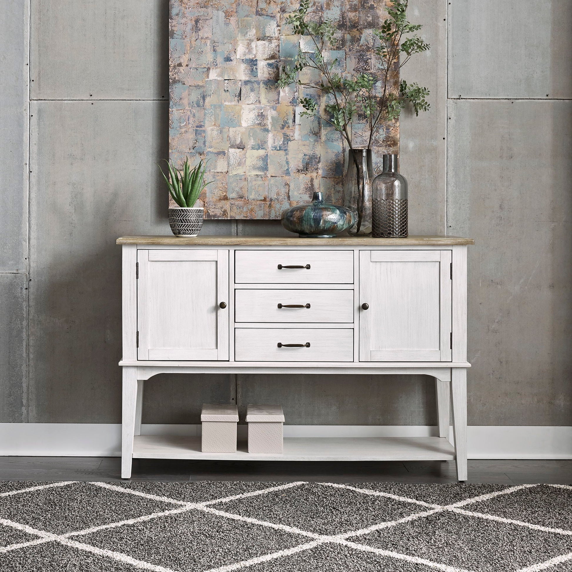 Liberty Furniture Summerville - Server - White | Meri Furniture