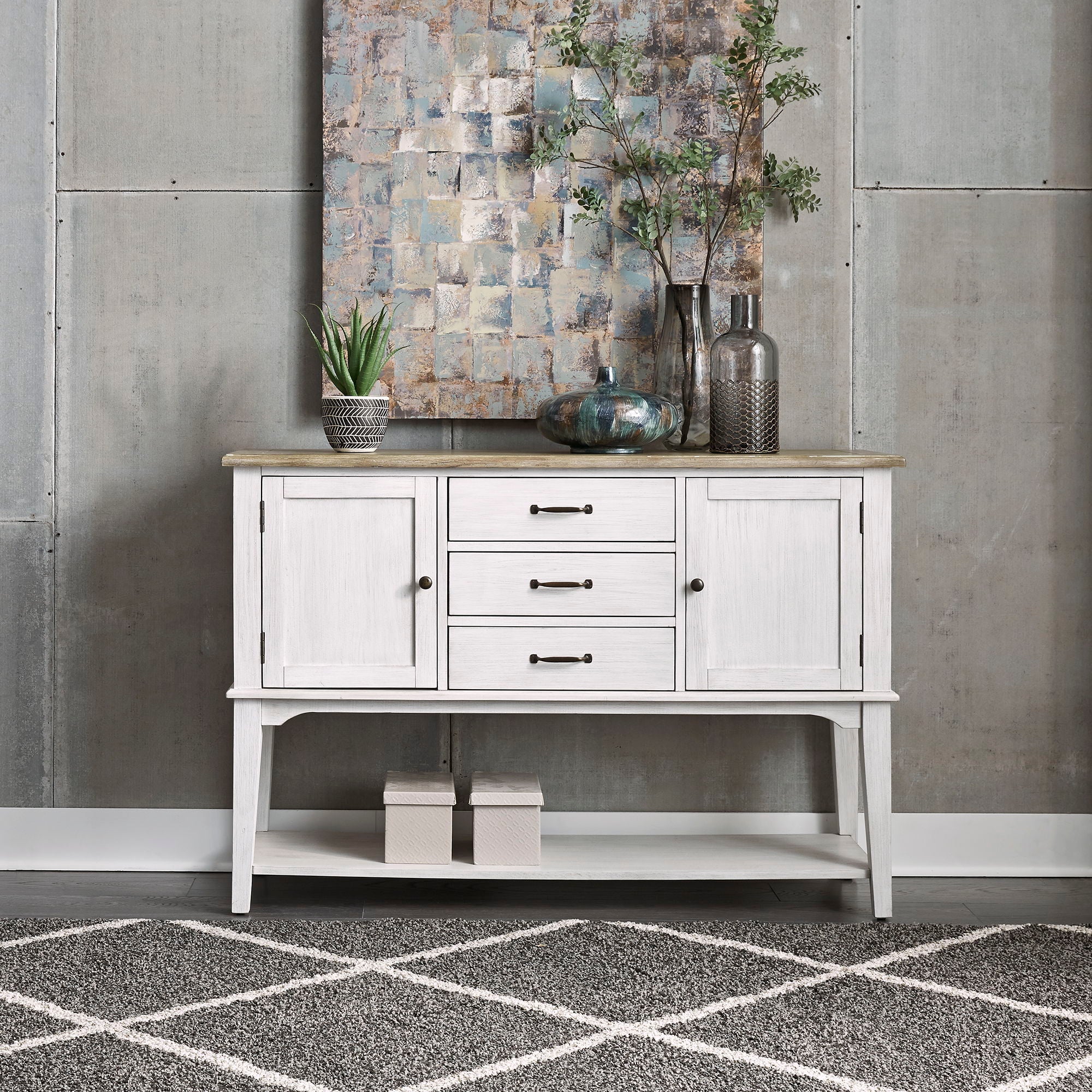 Liberty Furniture Summerville - Server - White | Meri Furniture