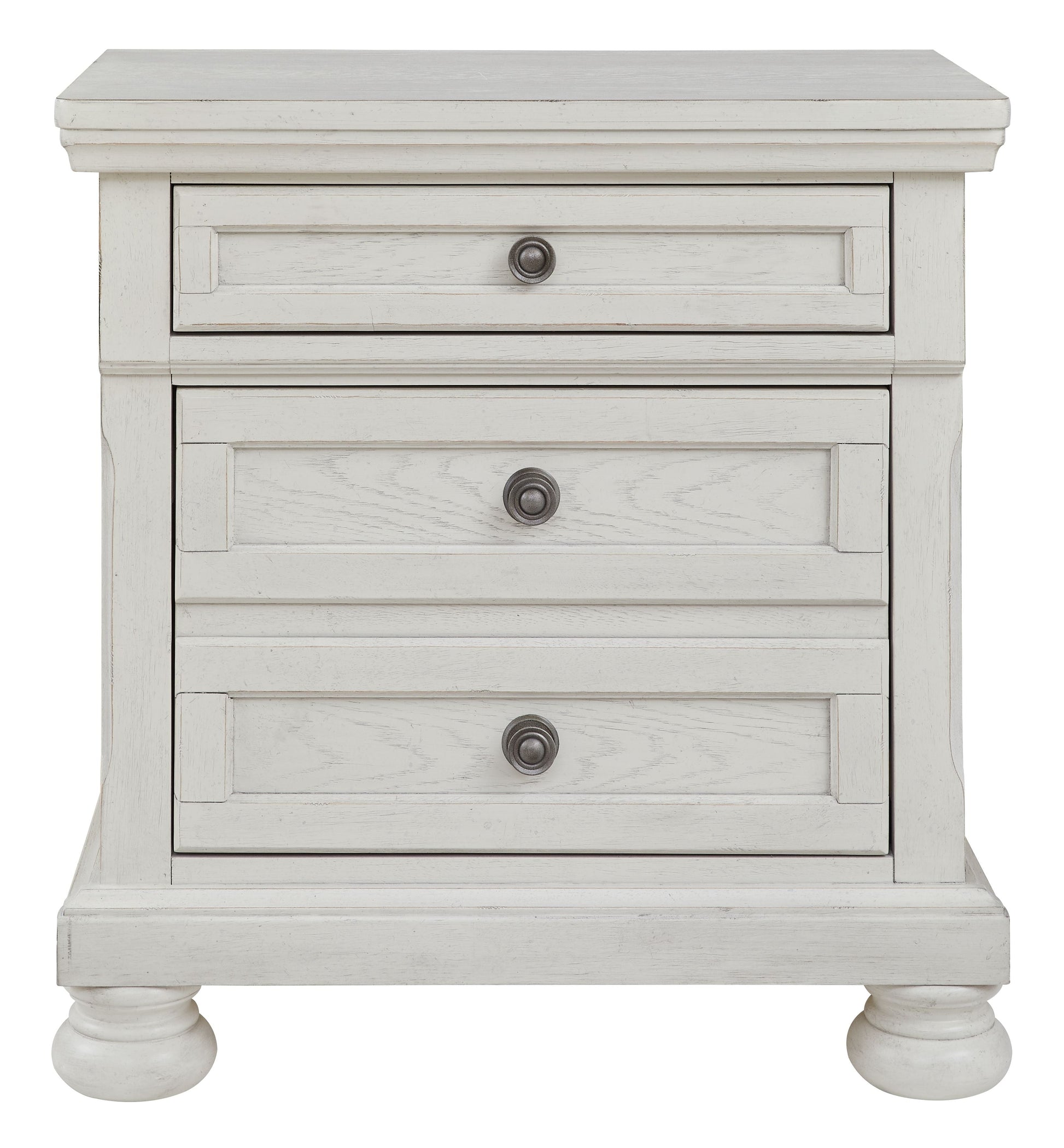 Signature Design by Ashley® Robbinsdale - Antique White - Two Drawer Night Stand | Meri Furniture