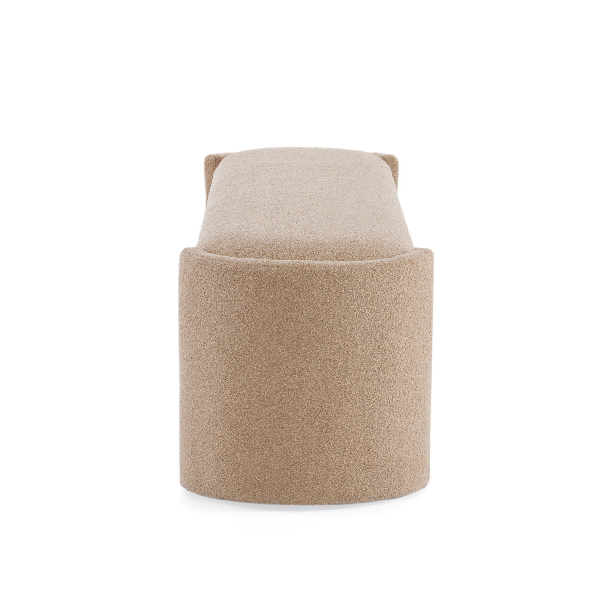 Simple Long Ottoman Bench - Light Camel