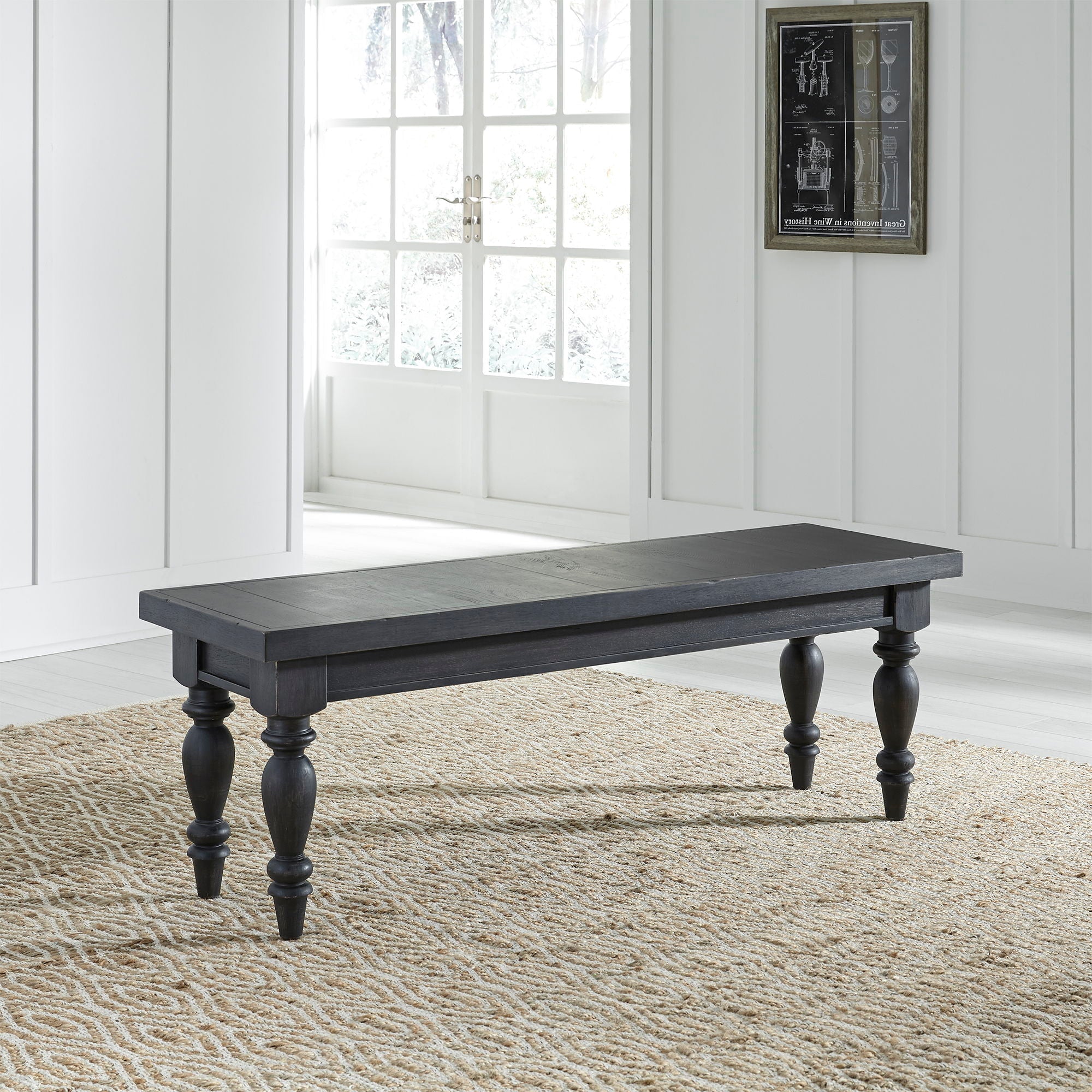 Liberty Furniture Harvest Home - Backless Bench - Black | Meri Furniture