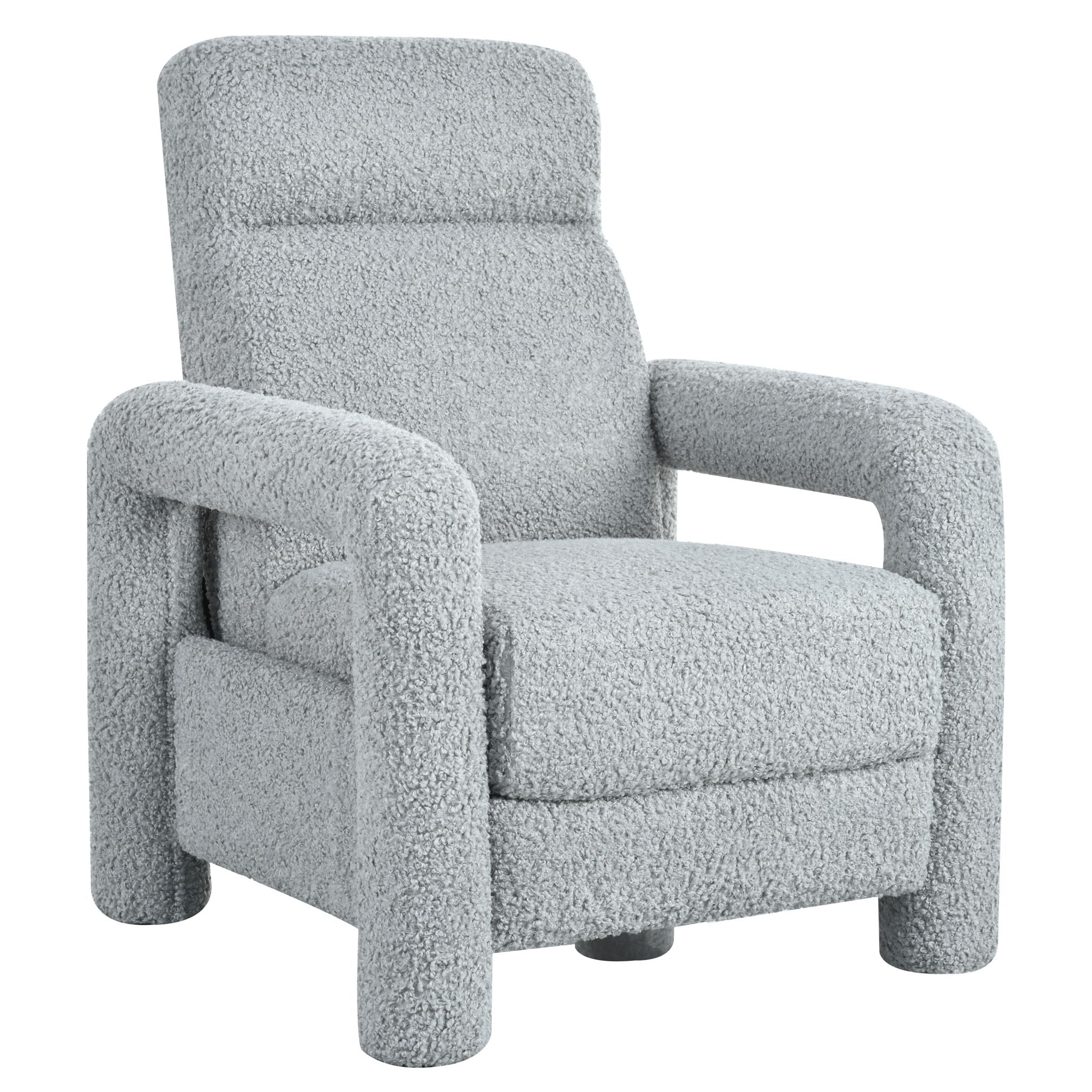 Push Back Recliner Armchair Upholstered Recliner Chair Single Sofa With Adjustable Backrest