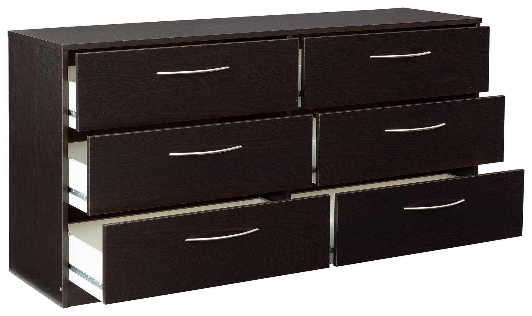 Signature Design by Ashley® Finch - Black - Six Drawer Dresser | Meri Furniture