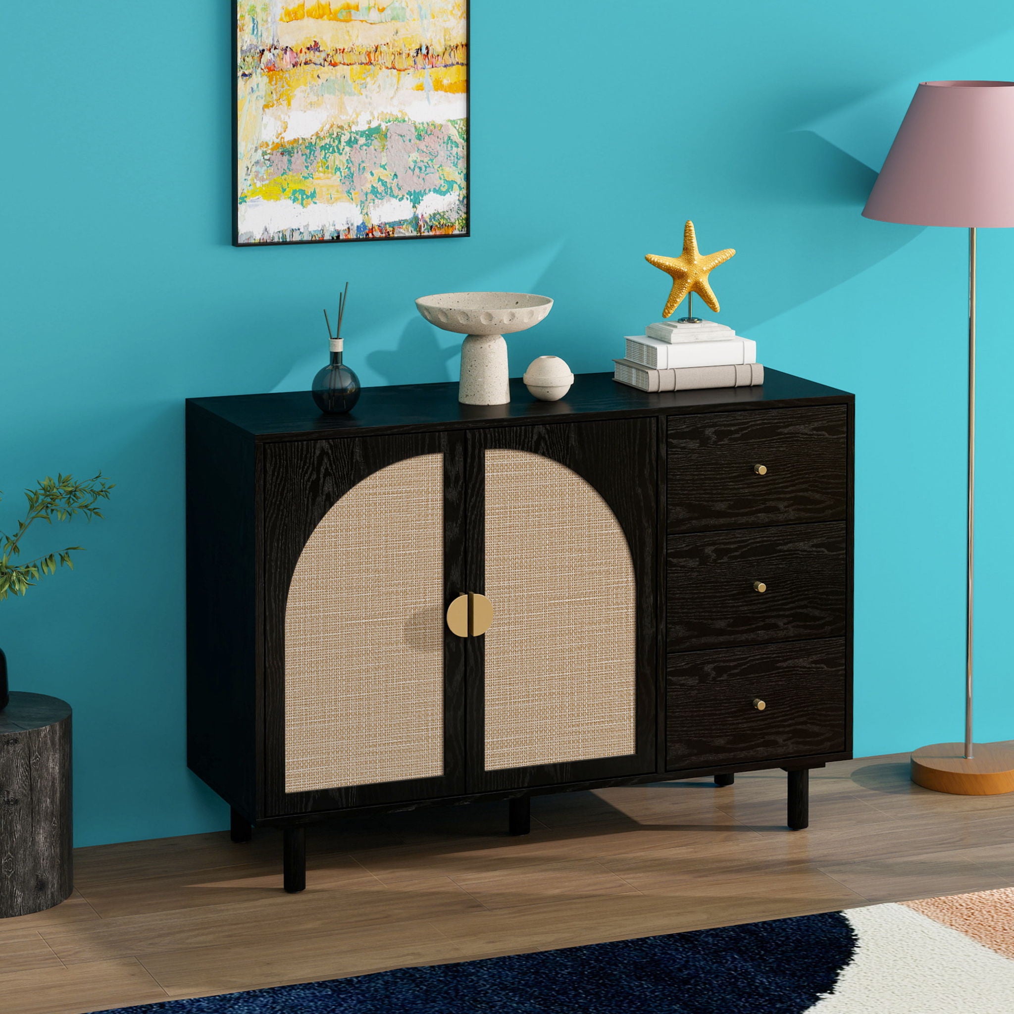 2 Door 3 Drawer Cabinet, Adjustable Storage System