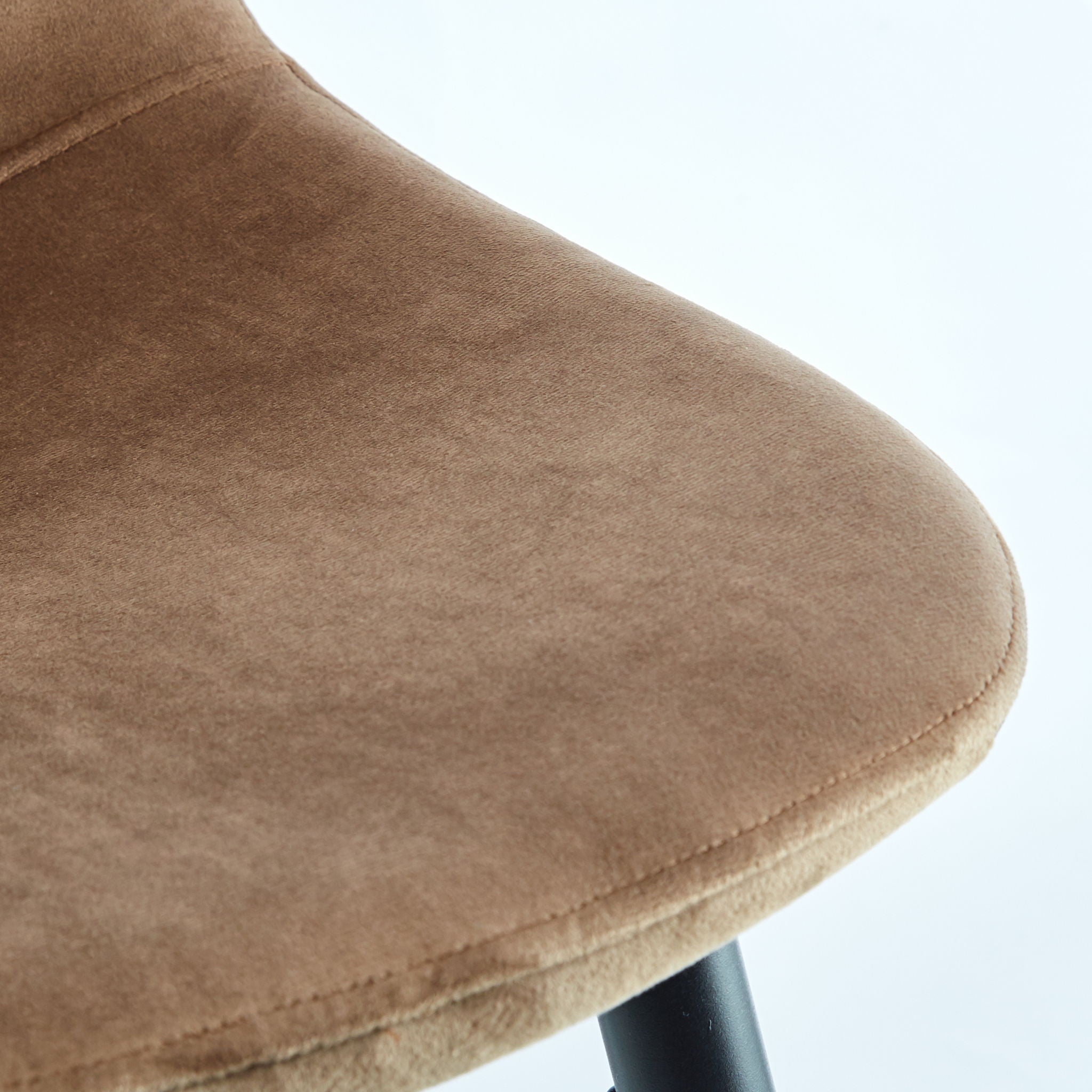 Velvet Barstool With Back (Set of 2)