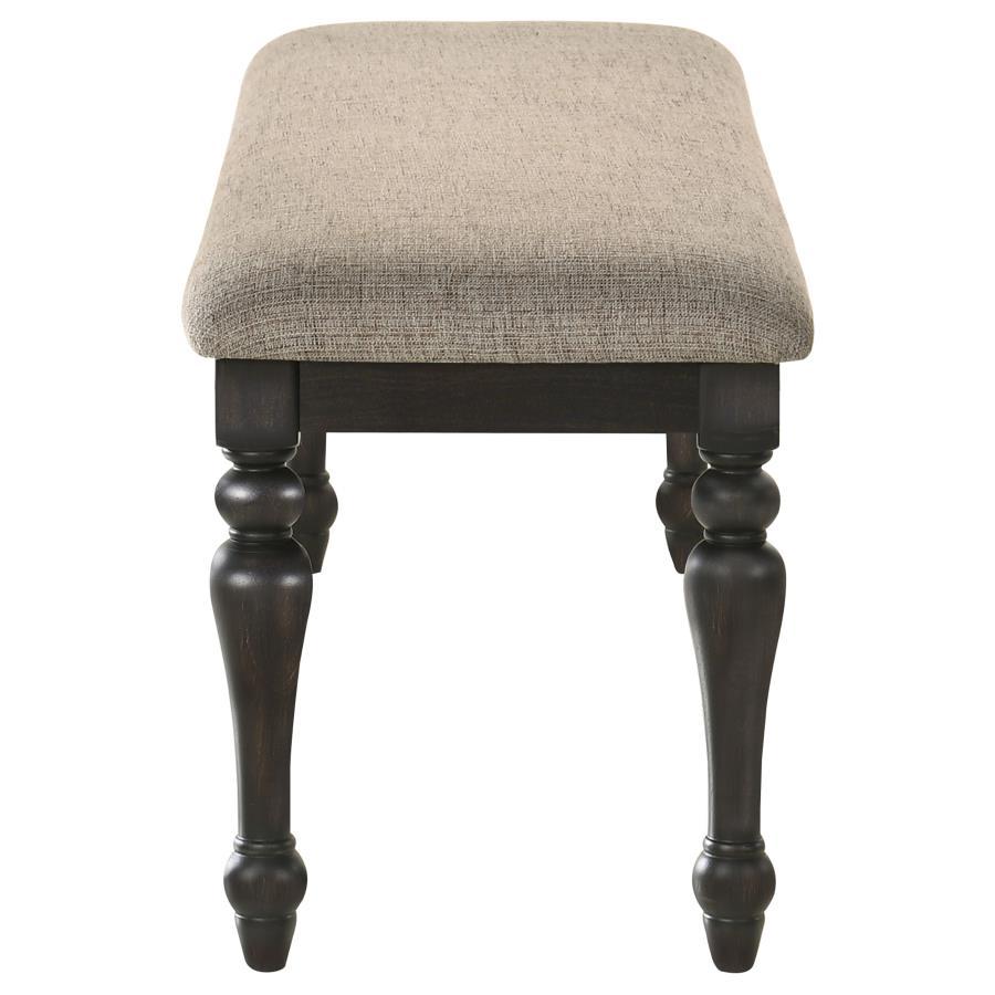 Coaster Fine Furniture Bridget - Fabric Upholstered Dining Bench - Stone And Charcoal | Meri Furniture