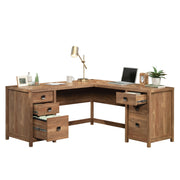 L-Shaped Desk with 6 Storage Drawers