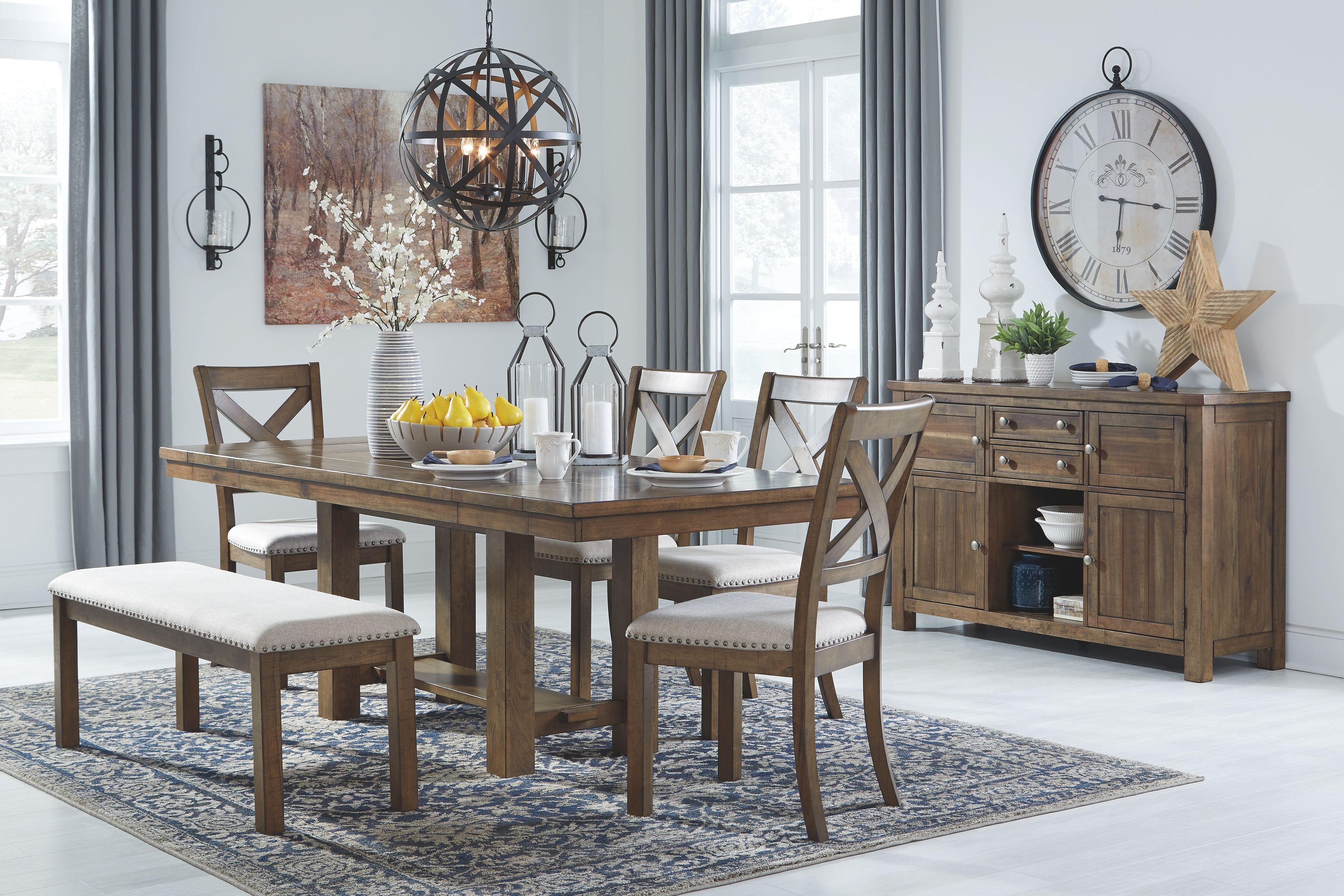 Signature Design by Ashley® Moriville - Rectangular Dining Table Set | Meri Furniture