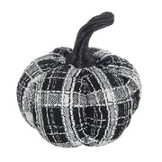 Light Plaid Pumpkin, For Holiday Halloween Decor - Black / White