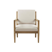 Tage - Upholstered Accent Armchair With Slatted Back Design - Ivory