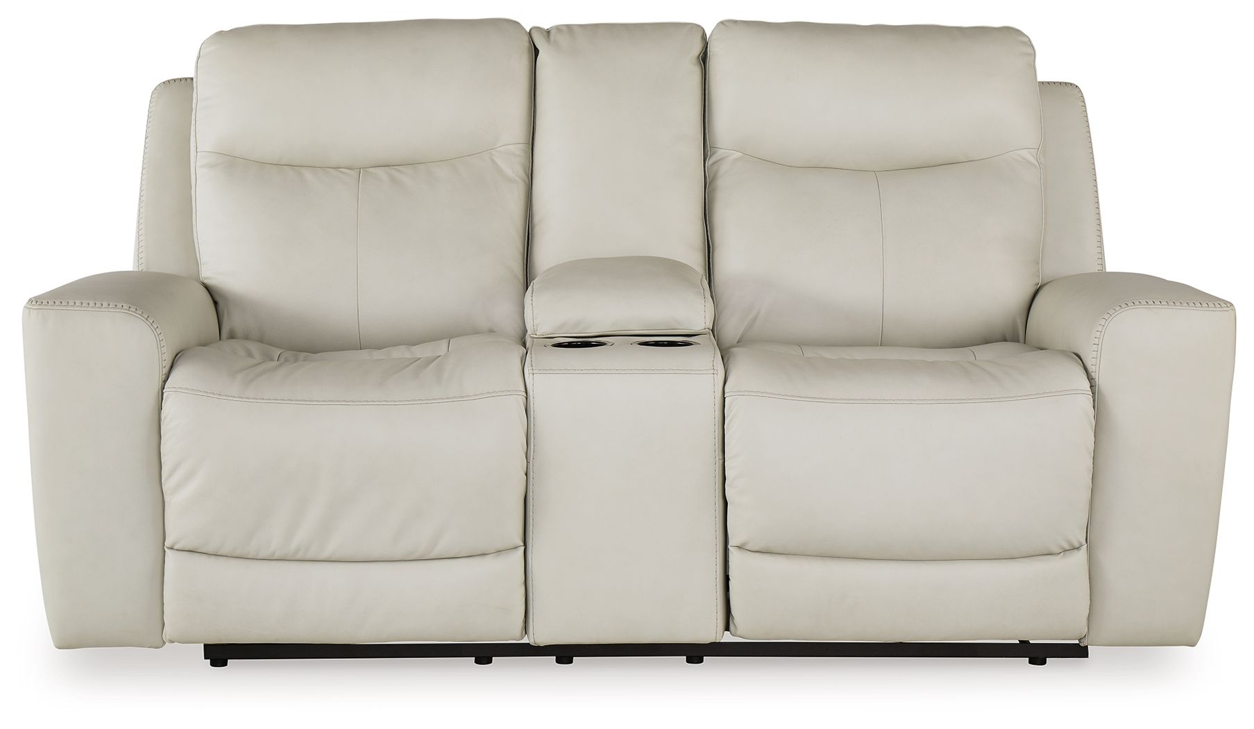 Signature Design by Ashley® Mindanao - Power Reclining Loveseat With Console /Adj Hdrst | Meri Furniture