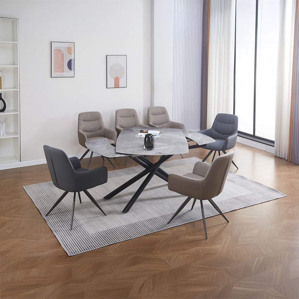 Hester - Arm Chair Set of 2) - Gray Fabric