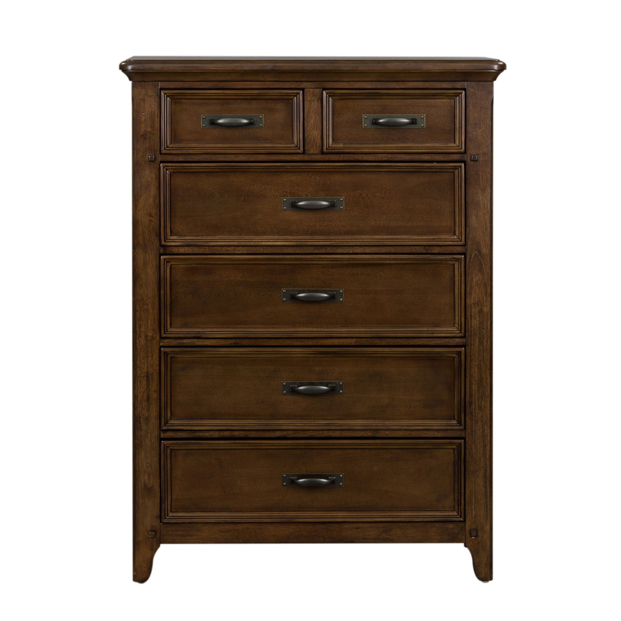 Liberty Furniture Saddlebrook - 6 Drawer Chest - Dark Brown | Meri Furniture