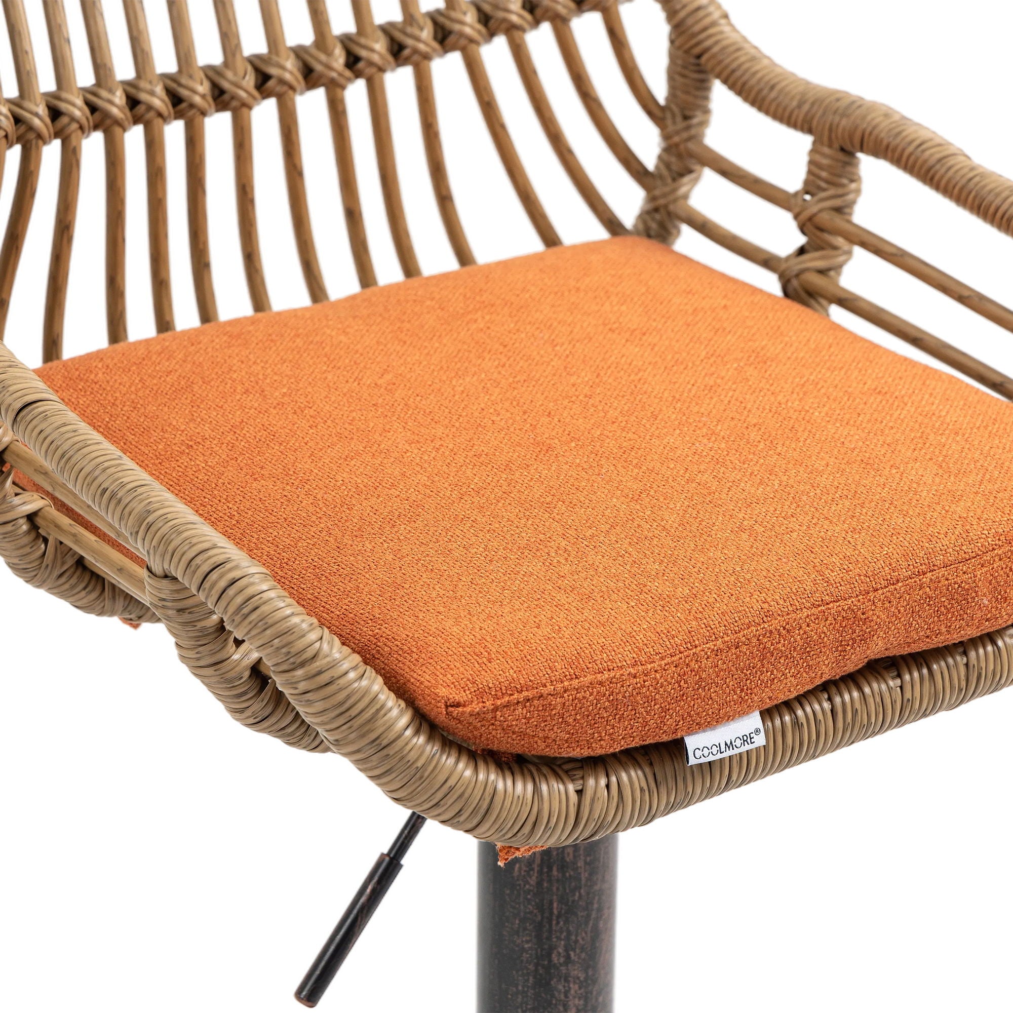 Modern Swivel Bar Stools Adjustable Counter Chairs With Footrest (Set of 2)