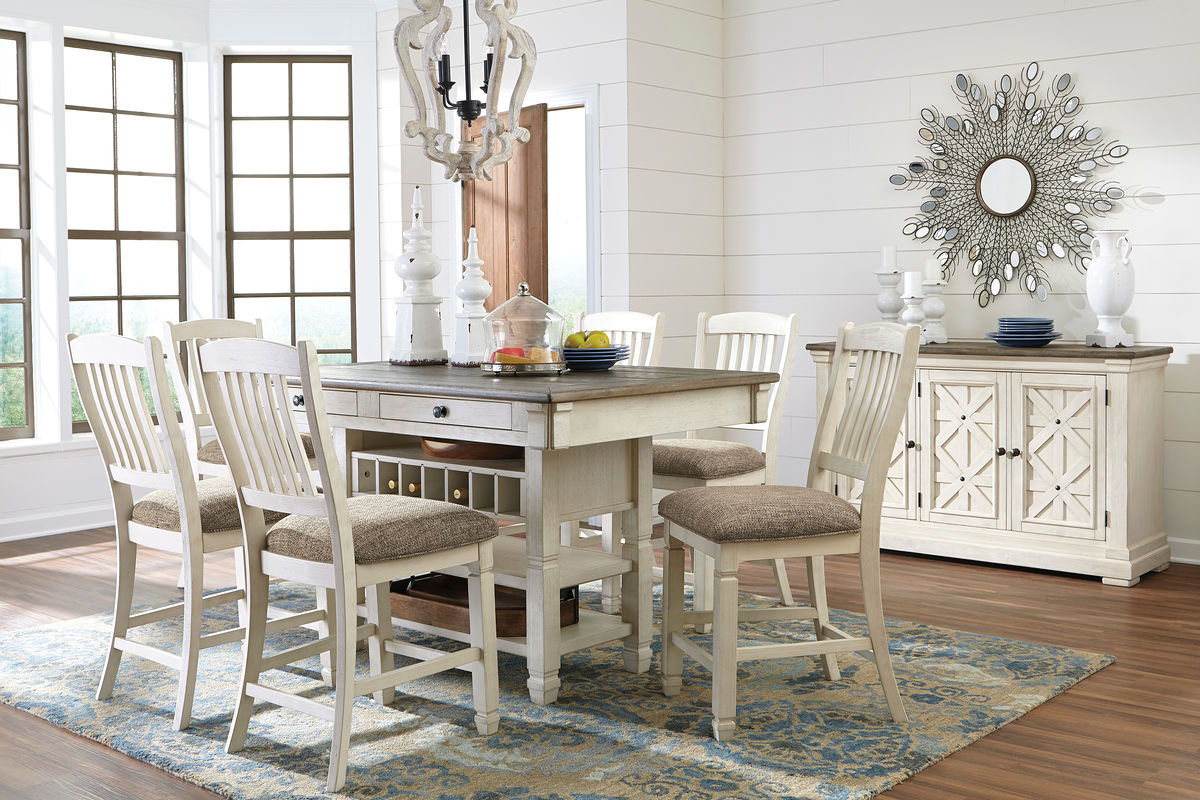 Signature Design by Ashley® Bolanburg - Rectangular Counter Table Set | Meri Furniture