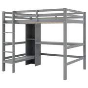 Loft Bed With Built In Desk And Multifunction Shelves