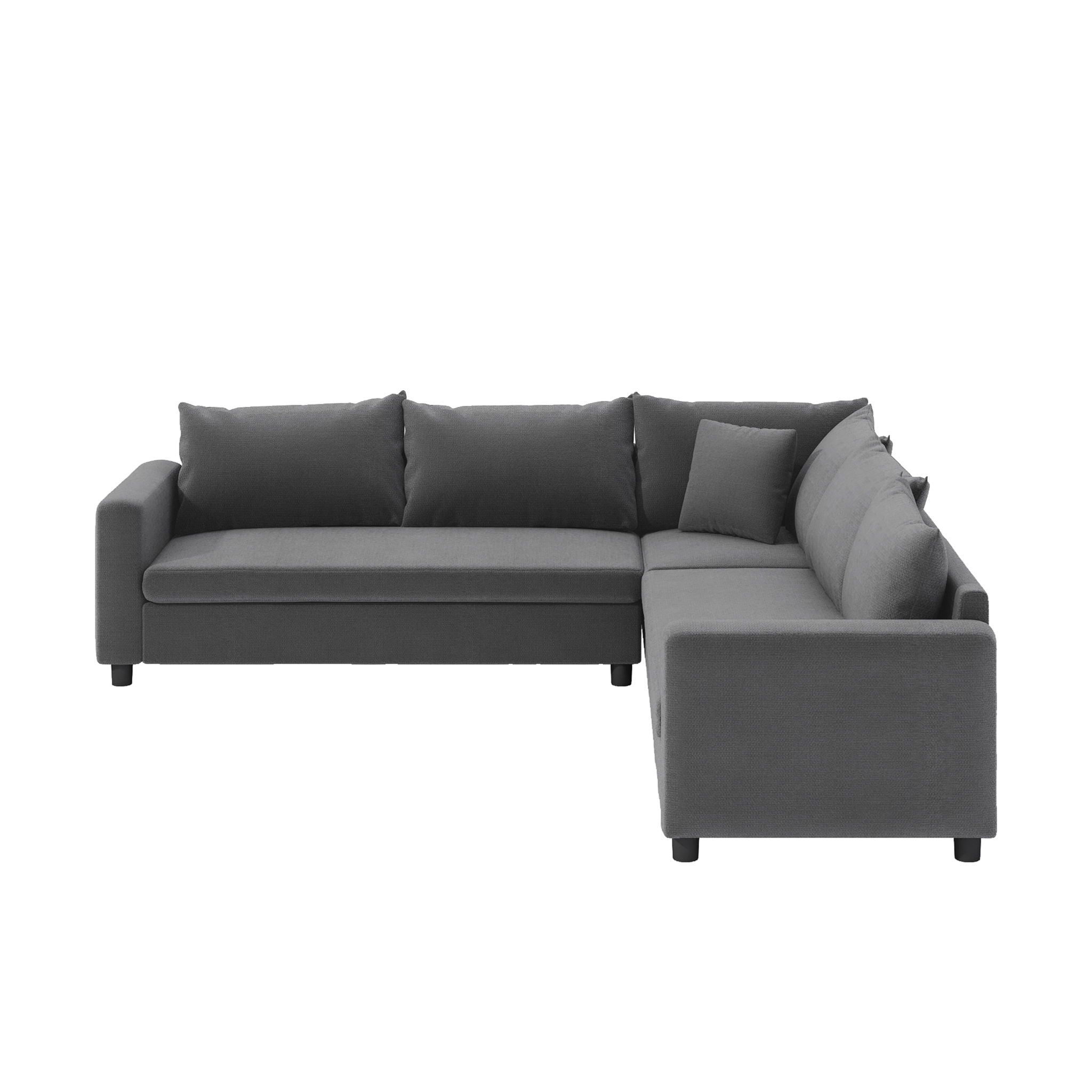 Modern Modular Sectional Oversized Couch Set With Pillows, Minimalist Style Wide Seat Comfy Sofa