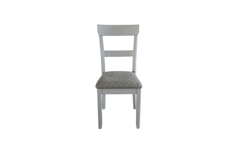 House Marchese - Side Chair Set of 2) - Two Tone Gray Fabric & Pearl Gray