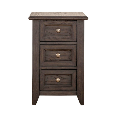Liberty Furniture Mill Creek - Chair Side Table - Dark Brown | Meri Furniture