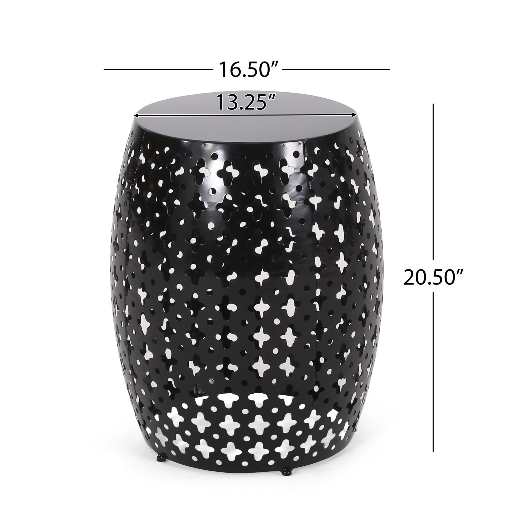 Modern Design, Metal End Table, Large