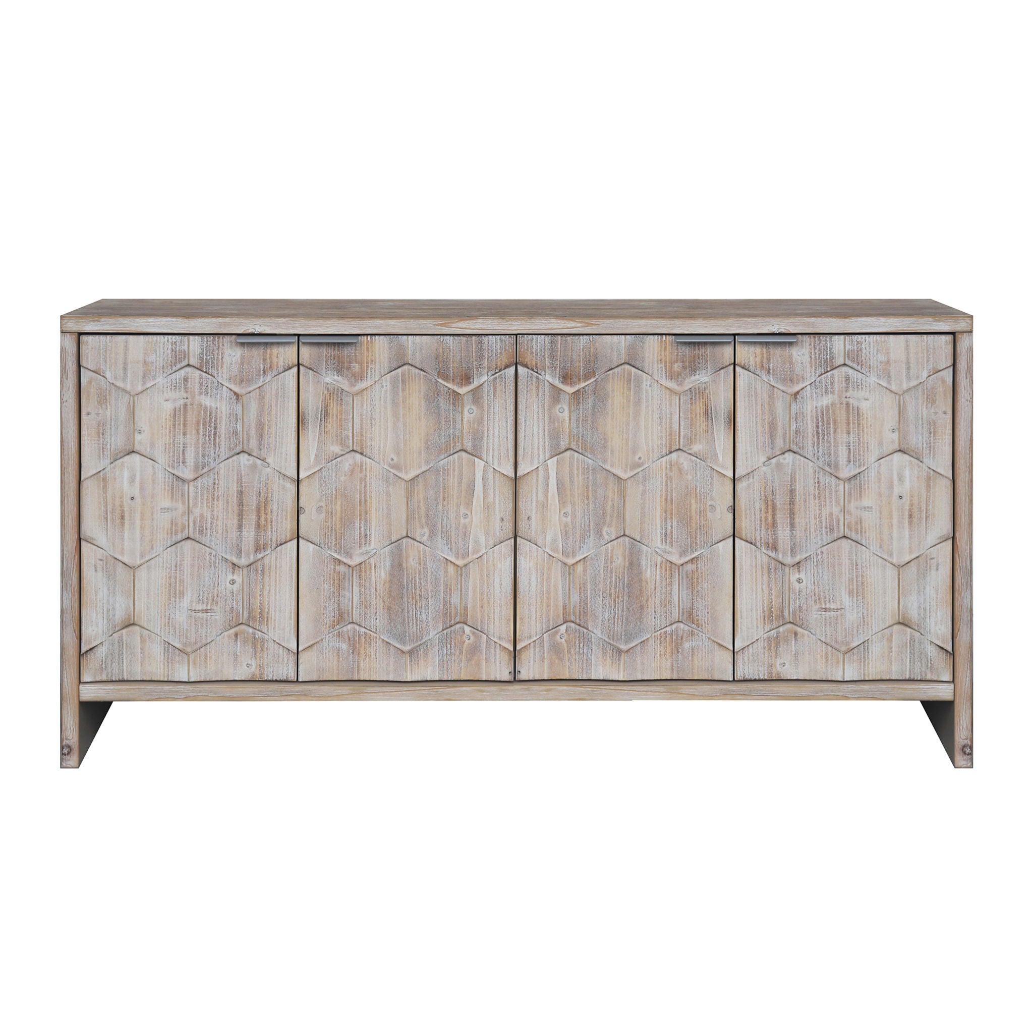 Accent Cabinet Farmhouse Style 4 Door Wooden Cabinet Sideboard Buffet Server Cabinet Storage Cabinet, For Living Room, Entryway, Hallway, Office, Kitchen And Dining Room