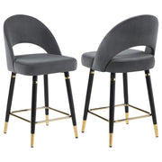 Coaster Fine Furniture Lindsey - Velvet Upholstered Counter Chair (Set of 2) | Meri Furniture