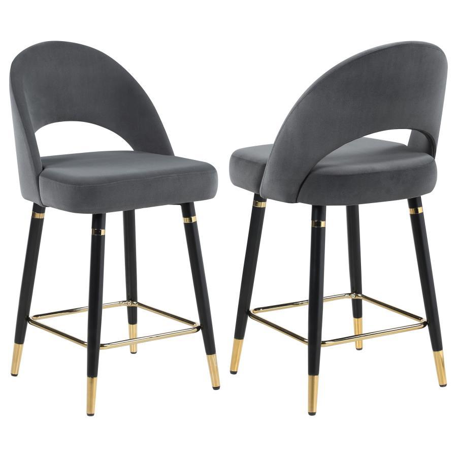 Coaster Fine Furniture Lindsey - Velvet Upholstered Counter Chair (Set of 2) | Meri Furniture