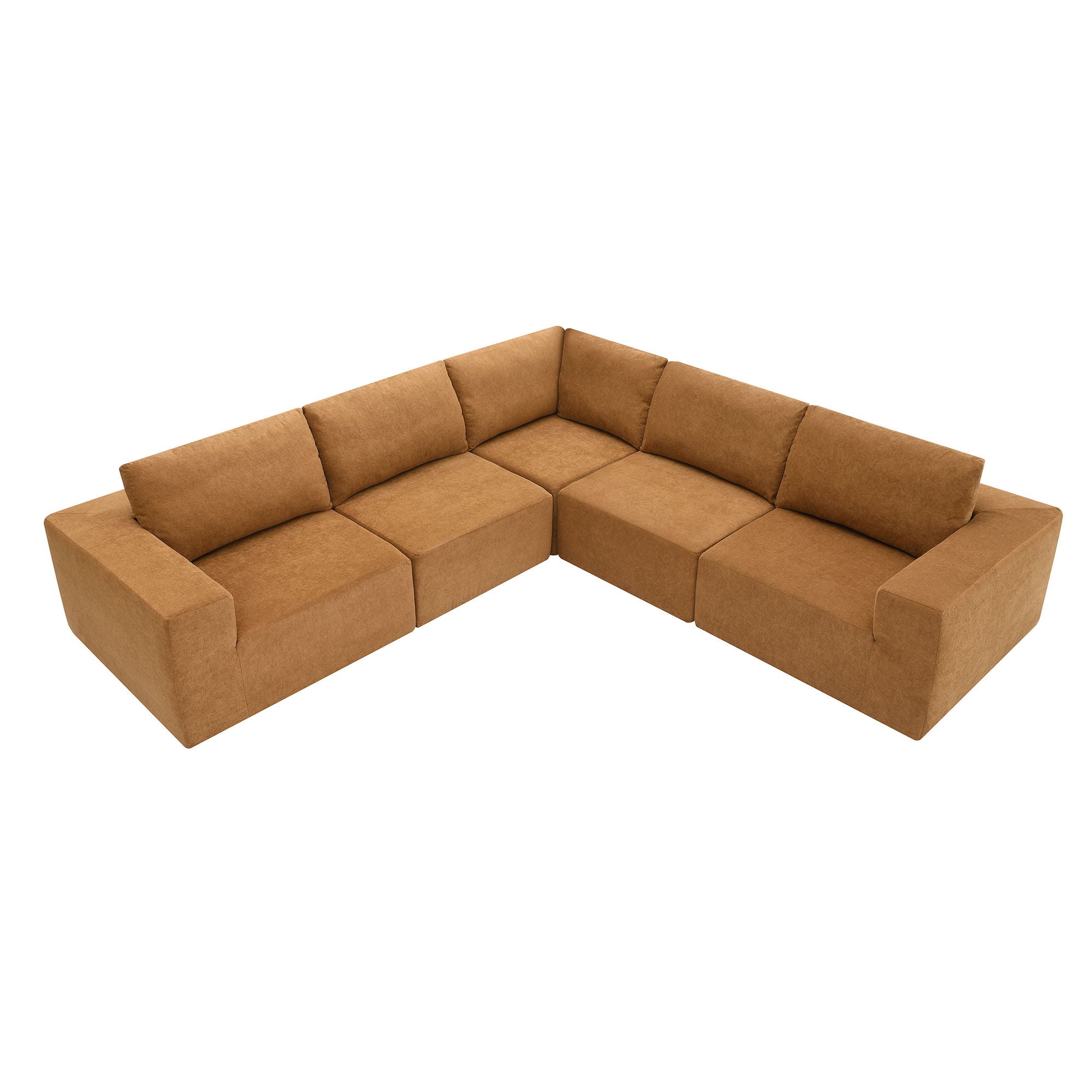 Modular Sectional With Wide Seat Free Combination L Shaped Couch Set Cloud Upholstered Minimalist Boneless Sofa