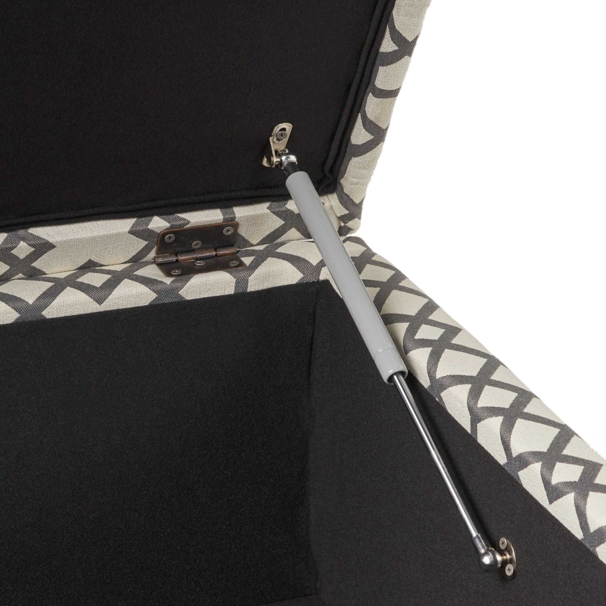 Richmond - Storage Ottoman With Unique Pattern And Ample Storage - Gray